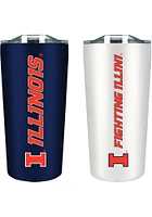 Navy Blue Illinois Fighting Illini Set of 2 18oz Soft Touch Stainless Tumbler