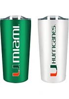 Miami Hurricanes Set of 2 18oz Soft Touch Stainless Tumbler