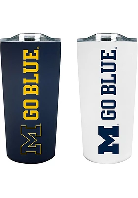 Michigan Wolverines Set of 2 18oz Soft Touch Stainless Tumbler - Blue