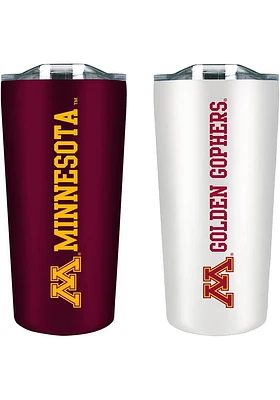 Burgundy Minnesota Golden Gophers Set of 2 18oz Soft Touch Stainless Tumbler