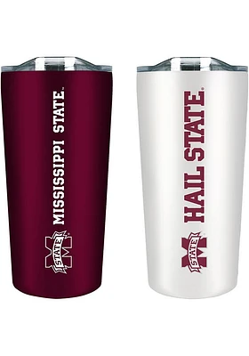 Mississippi State Bulldogs Set of 2 18oz Soft Touch Stainless Tumbler - Burgundy
