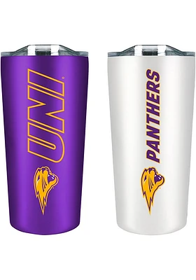 Northern Iowa Panthers Set of 2 18oz Soft Touch Stainless Tumbler - Purple