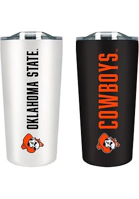 Oklahoma State Cowboys Set of 2 18oz Soft Touch Stainless Tumbler - Black
