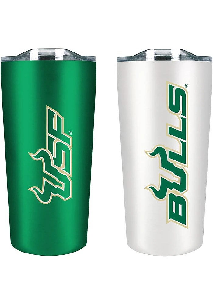 South Florida Bulls Set of 2 18oz Soft Touch Stainless Tumbler - Green