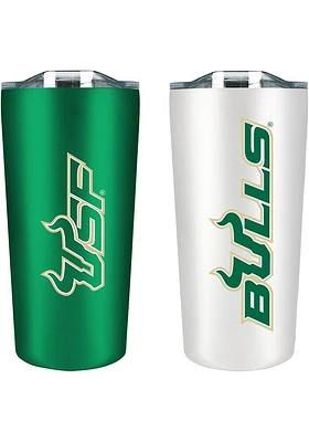 South Florida Bulls Set of 2 18oz Soft Touch Stainless Tumbler - Green