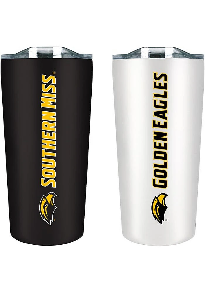 Southern Mississippi Golden Eagles Set of 2 18oz Soft Touch Stainless Tumbler - Black