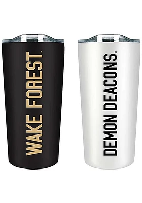 Wake Forest Demon Deacons Set of 2 18oz Soft Touch Stainless Tumbler - Black