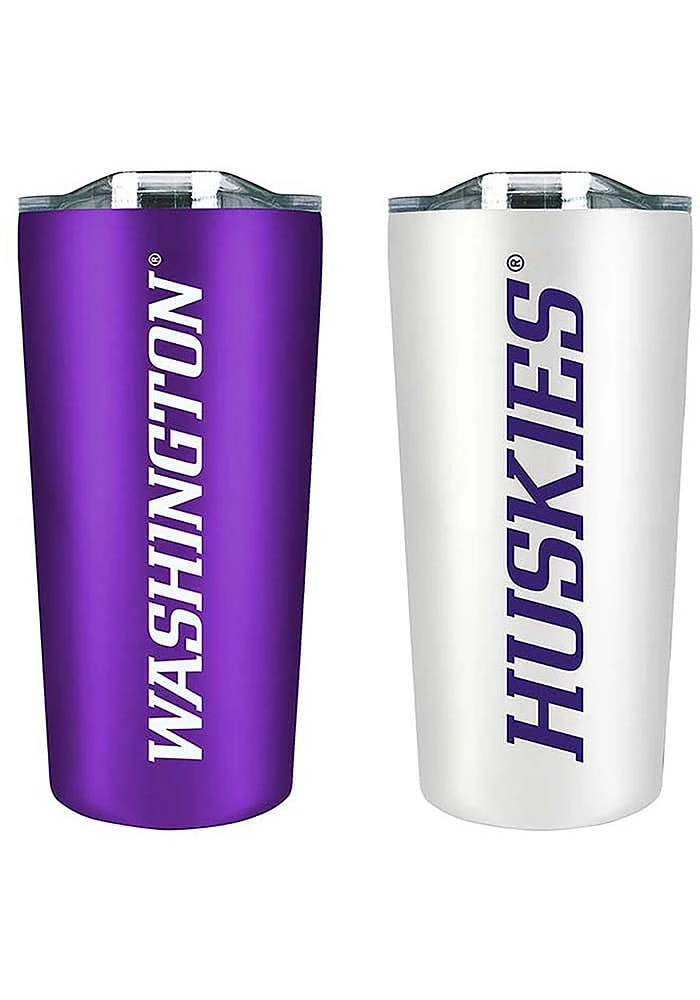 Purple Washington Huskies Set of 2 18oz Soft Touch Stainless Tumbler
