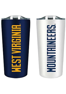 West Virginia Mountaineers Set of 2 18oz Soft Touch Stainless Tumbler - Navy Blue