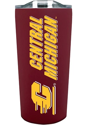 Central Michigan Chippewas Team Logo 18oz Soft Touch Stainless Steel Tumbler - Burgundy