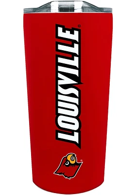 Louisville Cardinals Team Logo 18oz Soft Touch Stainless Steel Tumbler - Red