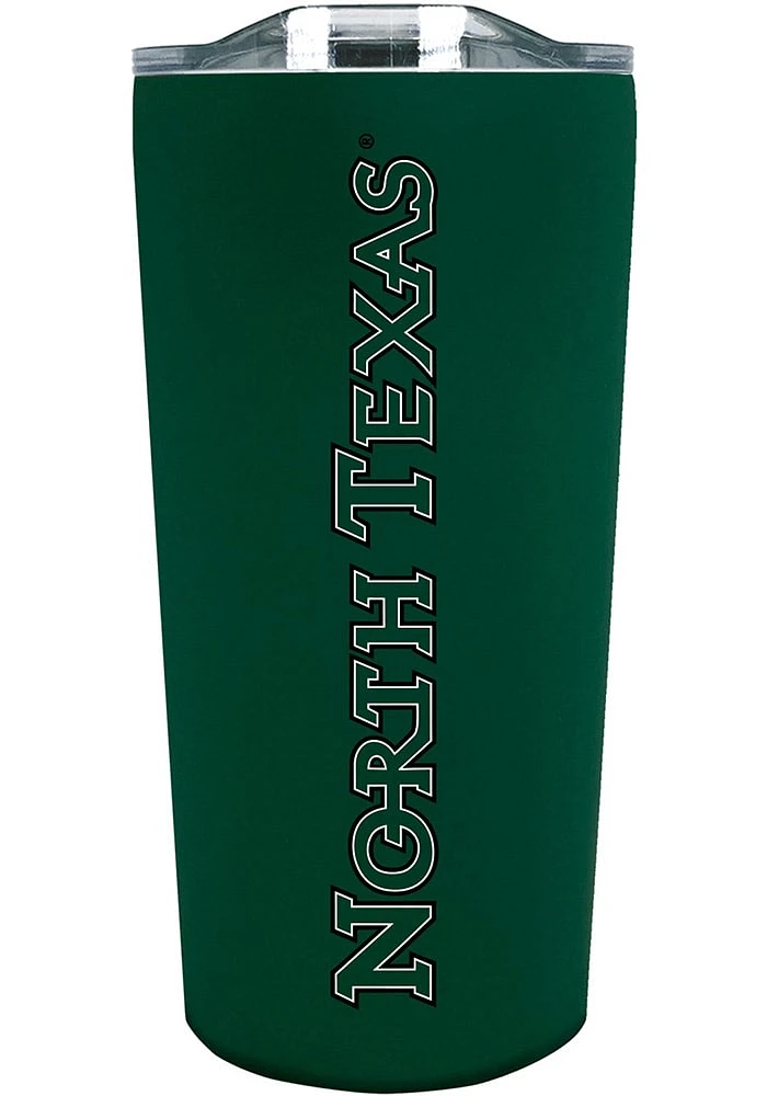 North Texas Mean Green Team Logo 18oz Soft Touch Stainless Steel Tumbler