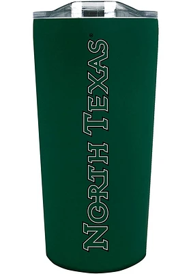 North Texas Mean Green Team Logo 18oz Soft Touch Stainless Steel Tumbler