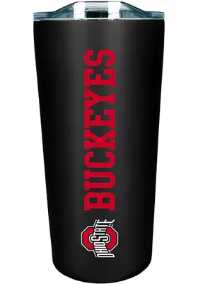 Ohio State Buckeyes Team Logo 18oz Soft Touch Stainless Steel Tumbler - Black