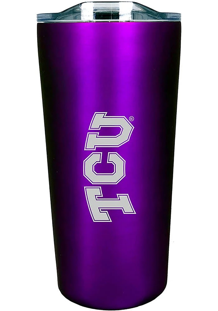 TCU Horned Frogs Team Logo 18oz Soft Touch Stainless Steel Tumbler