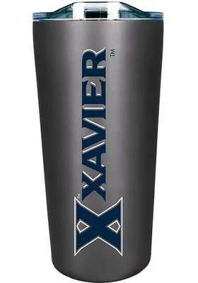 Xavier Musketeers Team Logo 18oz Soft Touch Stainless Steel Tumbler - Silver