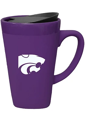 K-State Wildcats 16oz Soft Touch With Lid Ceramic Mug - Purple