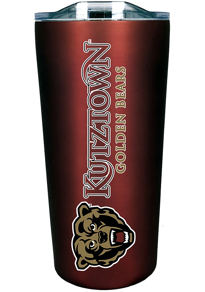 Kutztown University 18 oz Soft Touch Stainless Steel Tumbler - Maroon