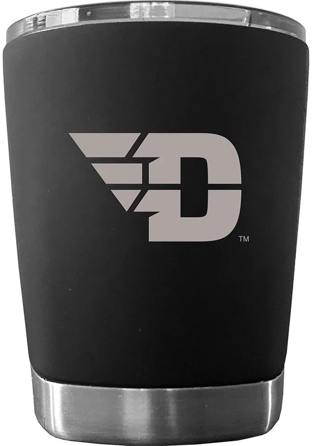 Dayton Flyers 12 oz Low Ball Stainless Steel Tumbler - Black