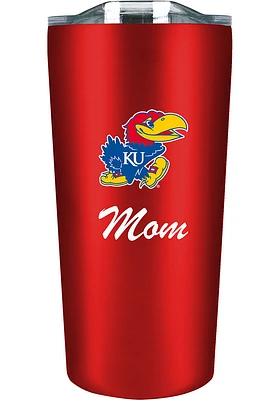 Kansas Jayhawks 18 oz Soft Touch Stainless Steel Tumbler - Red