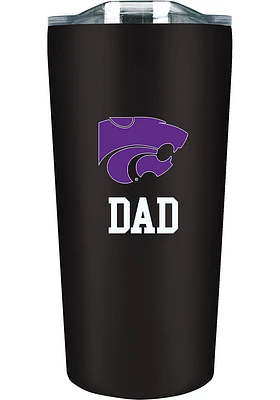 K-State Wildcats 18 oz Soft Touch Stainless Steel Tumbler - Black