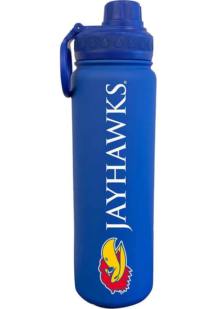 Kansas Jayhawks 24oz Stainless Steel Stainless Steel Bottle - Blue