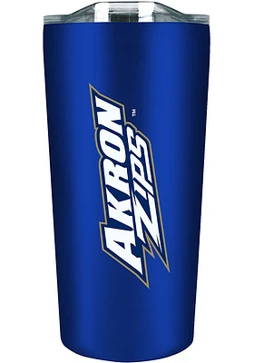 Akron Zips script 18 oz Soft Touch Stainless Steel Tumbler - Blue