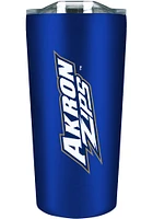 Akron Zips script 18 oz Soft Touch Stainless Steel Tumbler - Blue