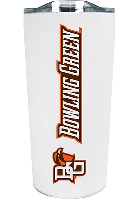 Bowling Green Falcons Team Logo 18oz Soft Touch Stainless Steel Tumbler - White