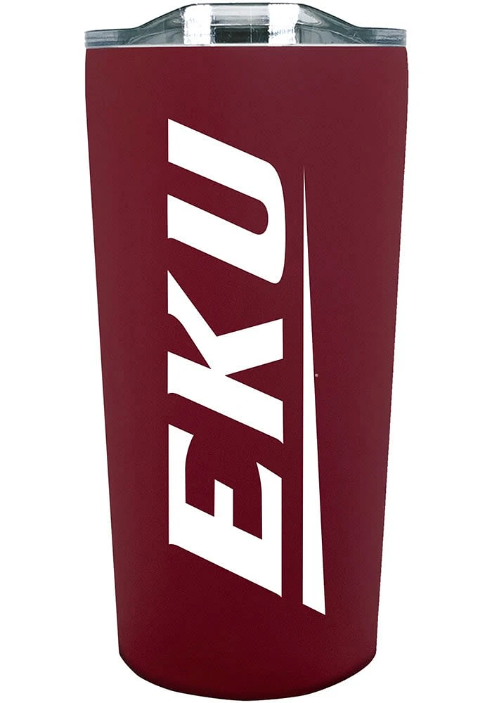 Eastern Kentucky Colonels Team Logo 18oz Soft Touch Stainless Steel Tumbler - Burgundy