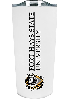 Fort Hays State Tigers Team Logo 18oz Soft Touch Stainless Steel Tumbler - White
