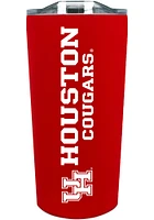 Houston Cougars Team Logo 18oz Soft Touch Stainless Steel Tumbler - Red