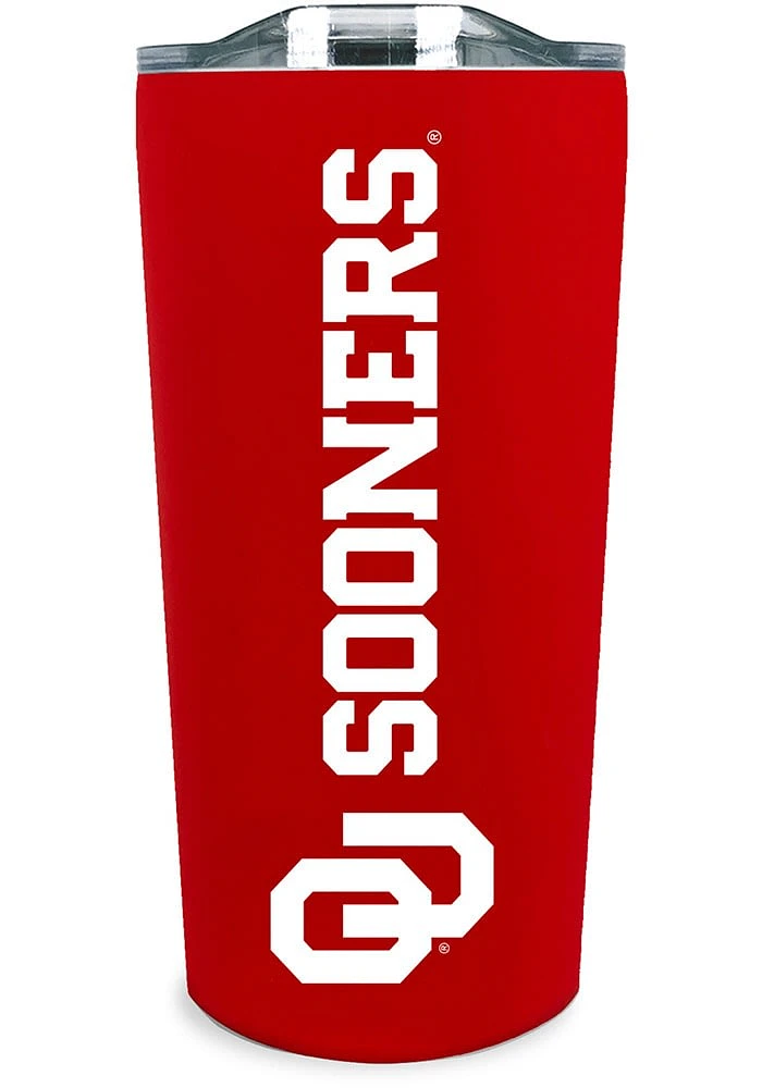 Oklahoma Sooners Team Logo 18oz Soft Touch Stainless Steel Tumbler