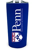 Pennsylvania Quakers Team Logo 18oz Soft Touch Stainless Steel Tumbler - Blue