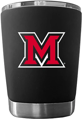 Miami RedHawks 12oz Low Ball Stainless Steel Tumbler - Black