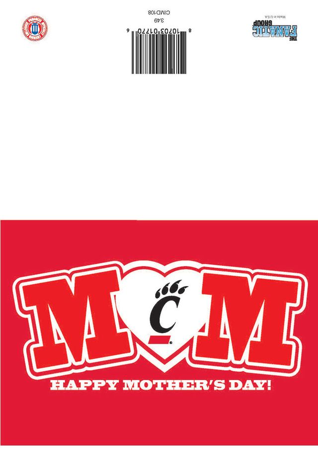 Cincinnati Bearcats Mothers Day Card