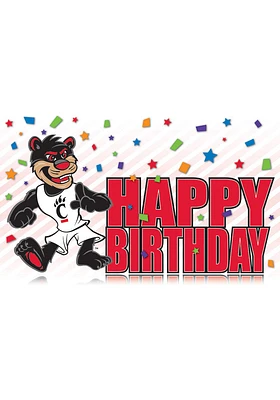 Cincinnati Bearcats Happy Birthday Confetti Card