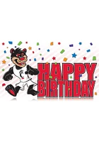 Cincinnati Bearcats Happy Birthday Confetti Card