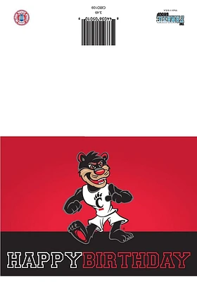 Cincinnati Bearcats Birthday Team Logo Card - Red