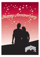Red Ohio State Buckeyes Anniversary Card