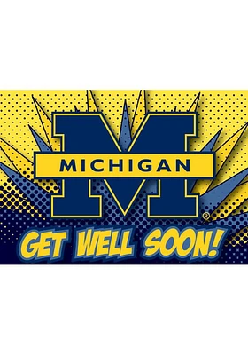 Michigan Wolverines Get Well Card - Blue