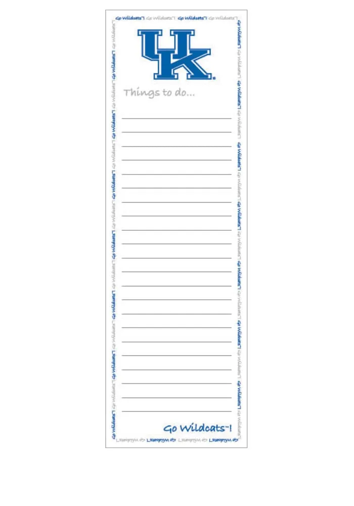 Kentucky Wildcats To Do Notepad