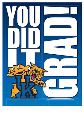 Kentucky Wildcats Graduation Card - Blue
