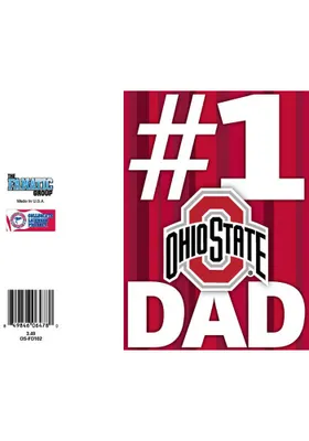 Ohio State Buckeyes Father`s Day Card - Red