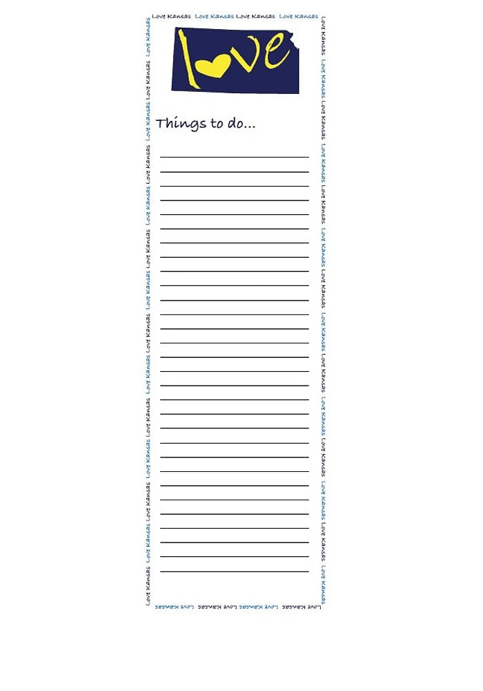 Kansas State Love Design Notepad
