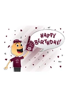 Texas A&M Aggies Happy Birthday Confetti Card