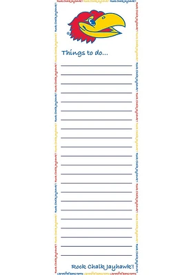 Kansas Jayhawks To Do List Pad Notepad