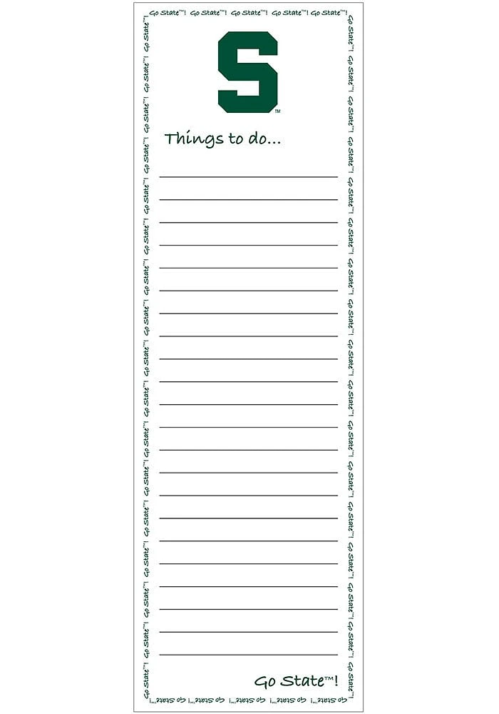Michigan State Spartans To Do List Pad Notepad
