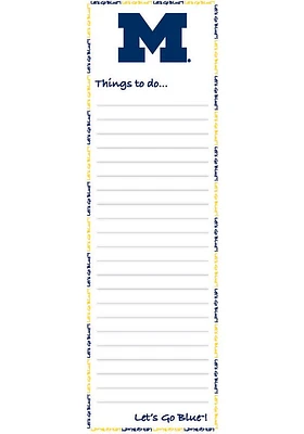 Michigan Wolverines To Do List Pad Notepad