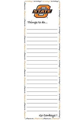 Oklahoma State Cowboys To Do List Pad Notepad
